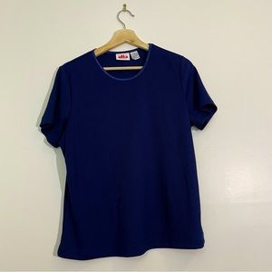 Vintage | Alia Petites Blue Ribbon Ribbed Tee